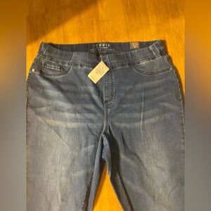Ashley Stewart Size 16 Tall Blue Pull-On Skinny Leg Denim Jeggings jeans